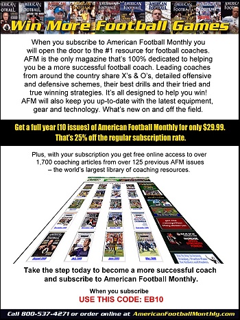 American Football Monthly House Ad - Eastbay Promotion